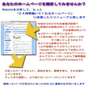 ウェブサイトのアクセス解析